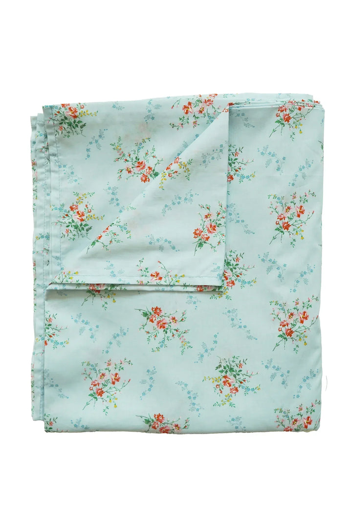 Flat Top Sheet made with Liberty Fabrics & Bridgerton GARDEN BLOOMS BLUE