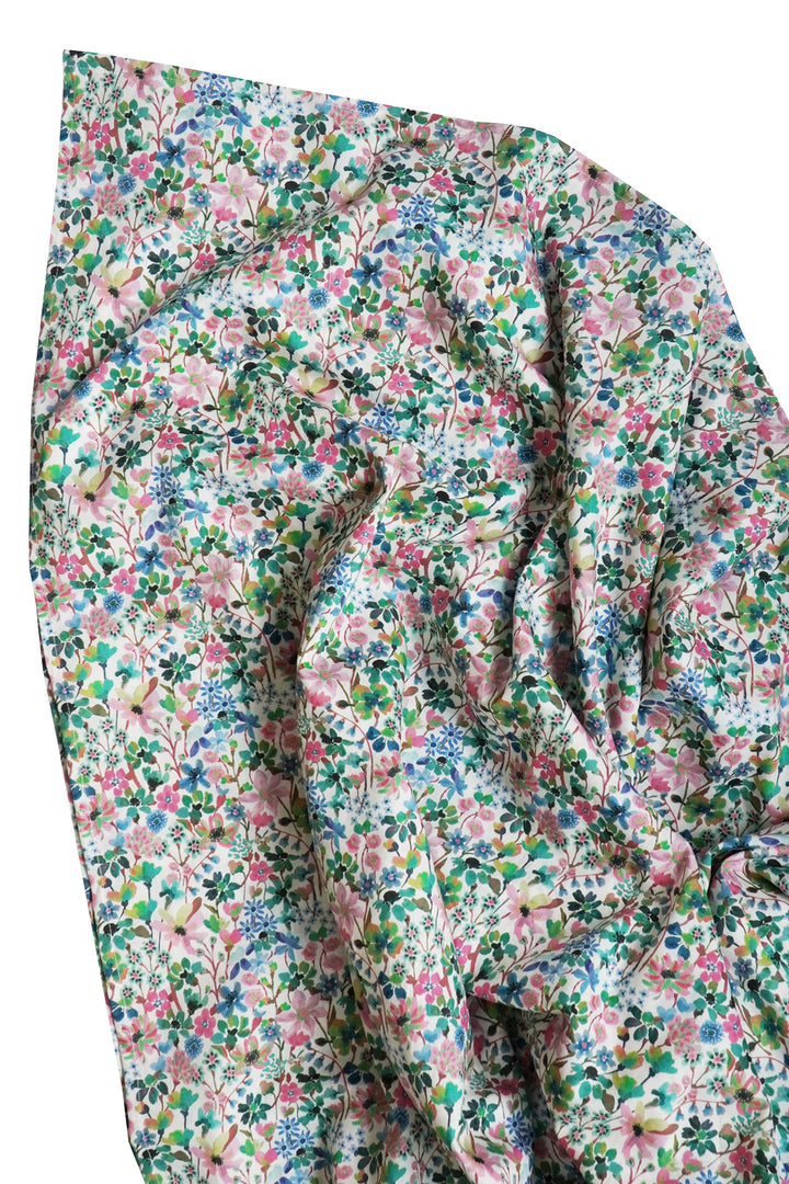 Flat Top Sheet made with Liberty Fabric DREAMS OF SUMMER