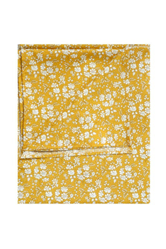 Flat Top Sheet made with Liberty Fabric CAPEL MUSTARD