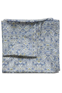 Flat Top Sheet made with Liberty Fabric LODDEN CHINA BLUE