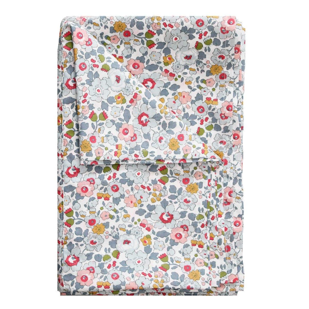 Flat Top Sheet made with Liberty Fabric BETSY GREY - Coco & Wolf