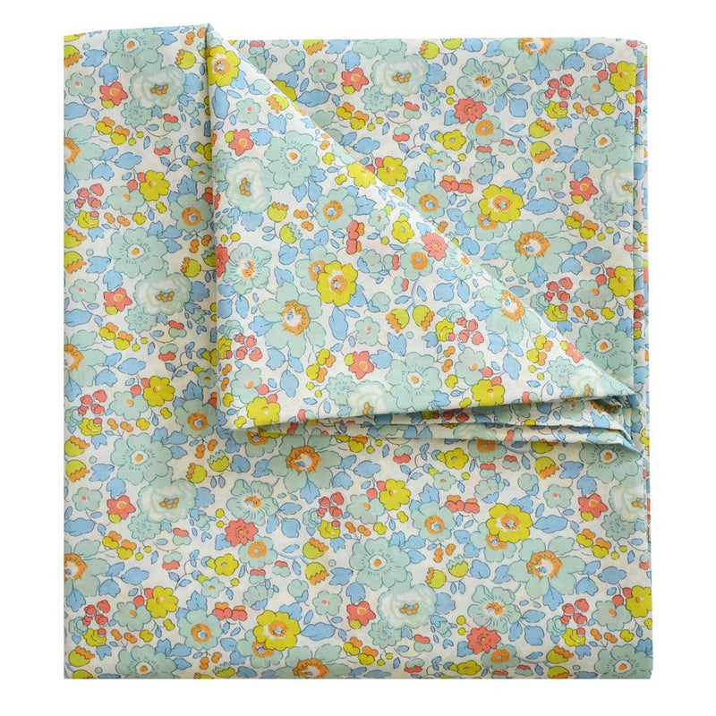 Flat Top Sheet made with Liberty Fabric BETSY SAGE - Coco & Wolf
