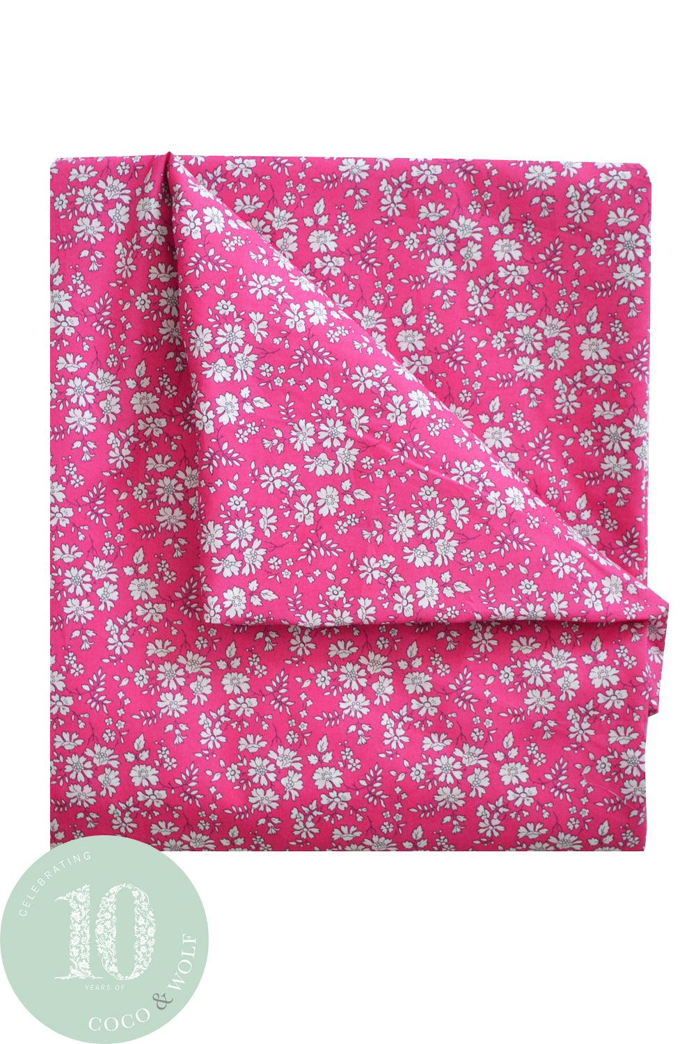 Flat Top Sheet made with Liberty Fabric CAPEL FUCHSIA - Coco & Wolf