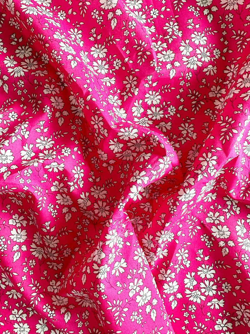 Flat Top Sheet made with Liberty Fabric CAPEL FUCHSIA - Coco & Wolf