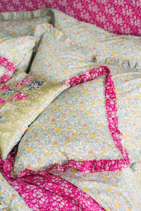 Flat Top Sheet made with Liberty Fabric CAPEL FUCHSIA - Coco & Wolf