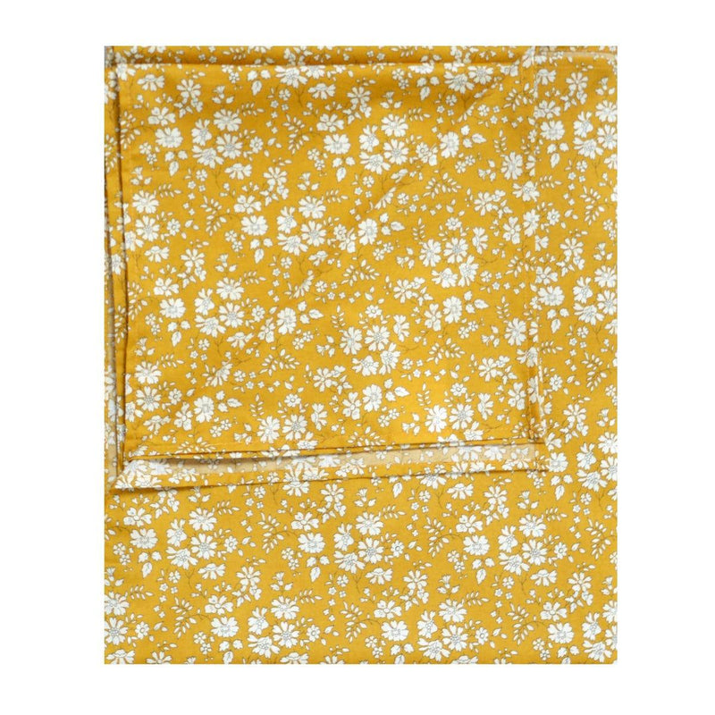 Flat Top Sheet made with Liberty Fabric CAPEL MUSTARD - Coco & Wolf