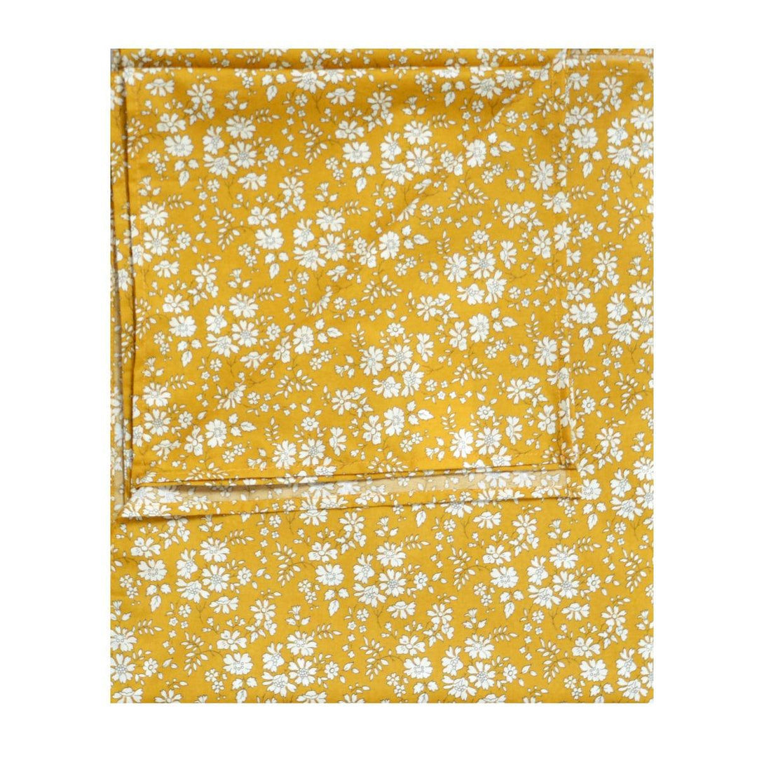 Flat Top Sheet made with Liberty Fabric CAPEL MUSTARD - Coco & Wolf