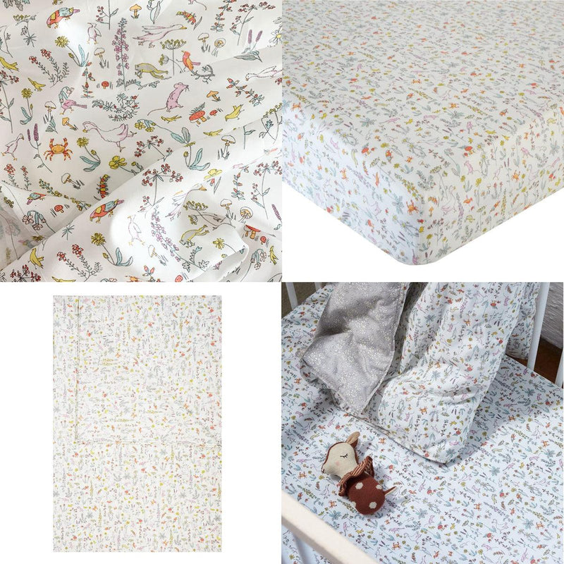 Flat Top Sheet made with Liberty Fabric THEO PINK - Coco & Wolf