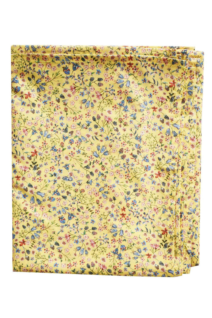 Flat Top Sheet made with Organic Liberty Fabric DONNA LEIGH YELLOW - Coco & Wolf