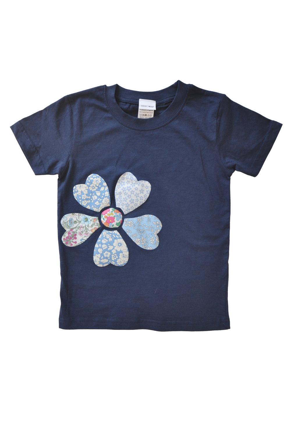 Flower Motif T-shirt made with Liberty Fabric BETSY - Coco & Wolf