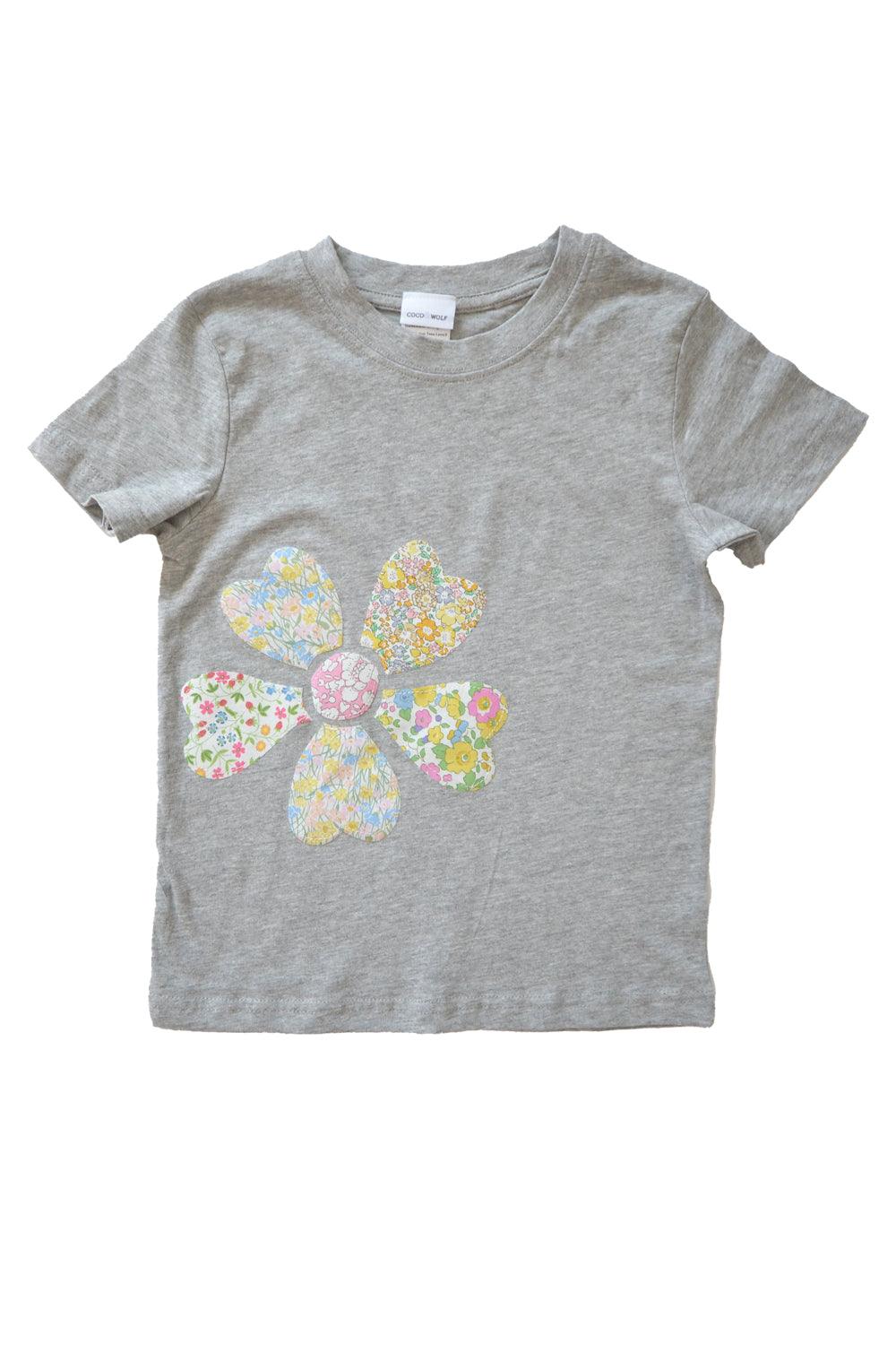 Flower Motif T-shirt made with Liberty Fabric - Coco & Wolf