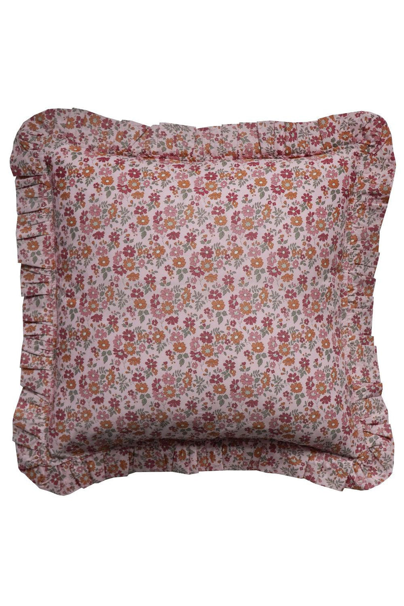 Frill Cushion made with Liberty Fabric CAPEL FLORET