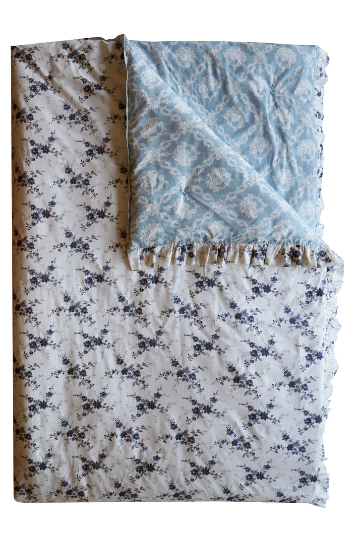 Bridgerton Reversible Ruffle-Edge Heirloom Quilt made with Liberty Fabric AMELIE LUISE & GARLAND HAMPERS