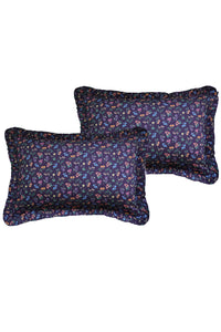 Gathered Edge Pillowcase made with Liberty Fabric ANNIE MIDNIGHT