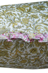 Gathered Edge Pillowcase made with Liberty Fabric PENSTEMON & SAMBOURNE YELLOW