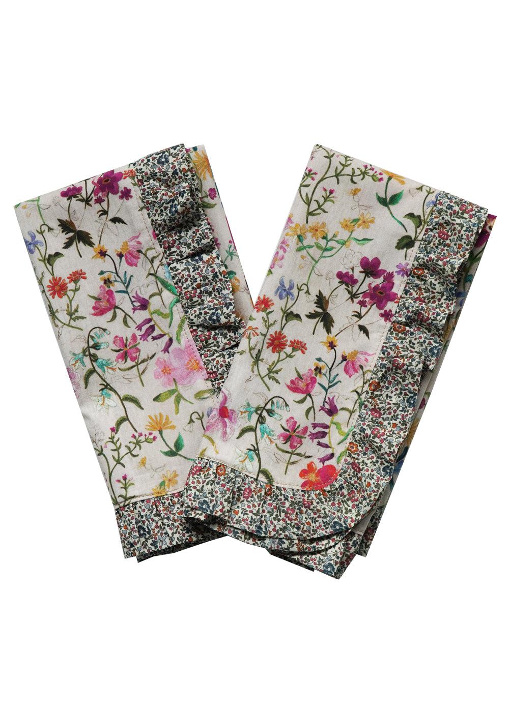 Frill Napkin Set made with Liberty Fabric LINEN GARDEN - Coco & Wolf