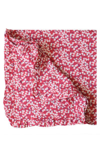 Frill Napkin Set made with Liberty Fabric MITSI VALERIA RED - Coco & Wolf