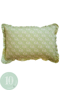 Gathered Edge Pillowcase made with Liberty Fabric CAPEL PISTACHIO - Coco & Wolf
