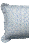 Gathered Edge Pillowcase made with Liberty Fabric HOLLYHOCKS & MITSI VALERIA - Coco & Wolf
