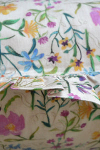 Gathered Edge Pillowcase made with Liberty Fabric LINEN GARDEN - Coco & Wolf