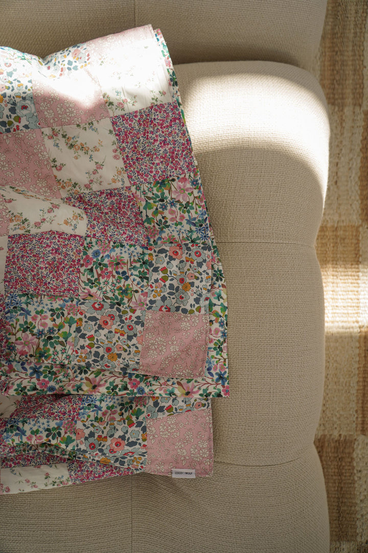 Handmade Liberty Fabric Patchwork Bedspread in CLASSIC COLLECTION