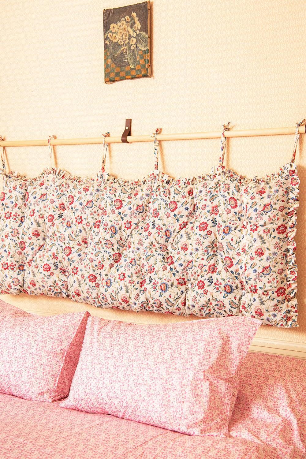 Hanging Headboard made with Liberty Fabric EVA BELLE RASPBERRY - Coco & Wolf