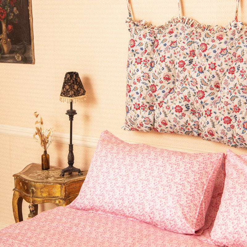 Hanging Headboard made with Liberty Fabric EVA BELLE RASPBERRY - Coco & Wolf