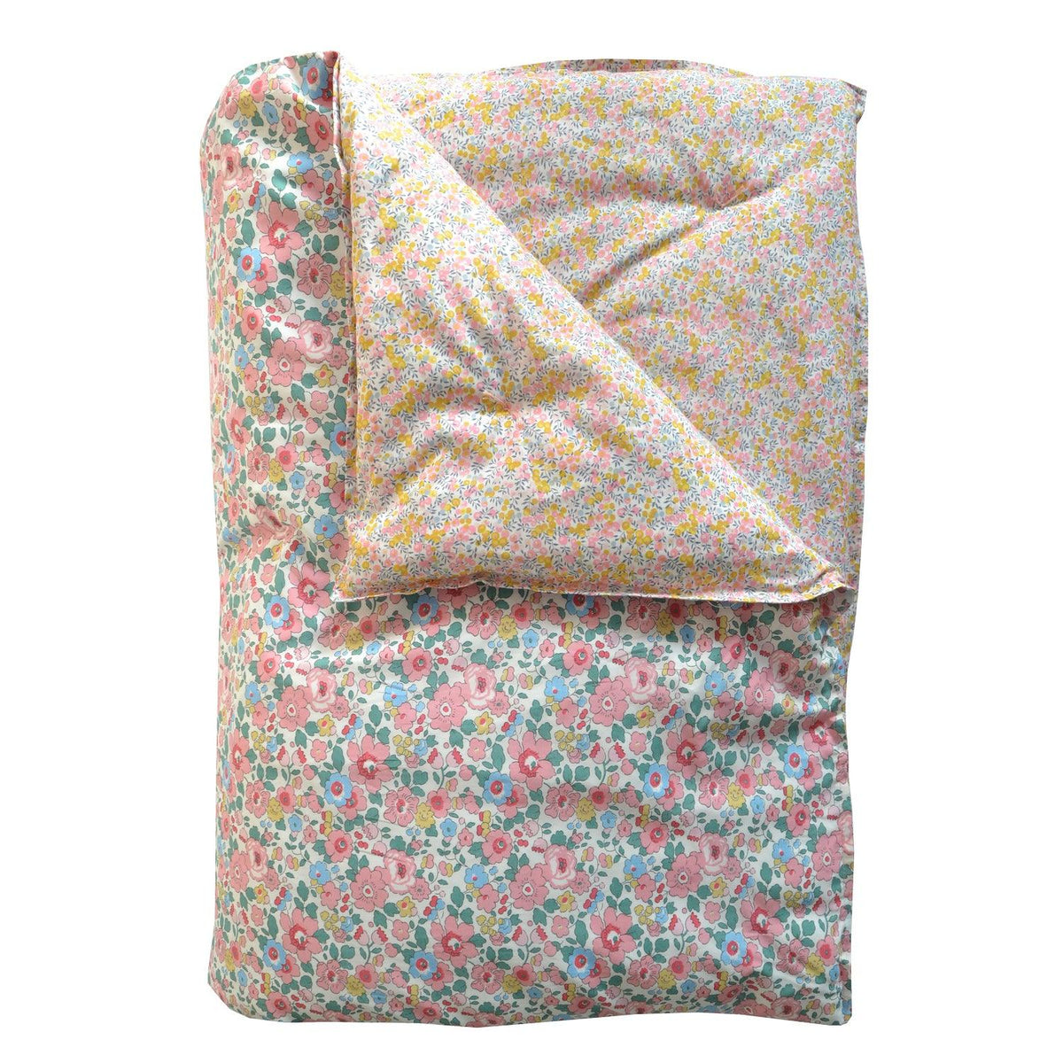 Reversible Heirloom Quilt made with Liberty Fabric BETSY CANDY FLOSS & WILTSHIRE BUD PINK - Coco & Wolf
