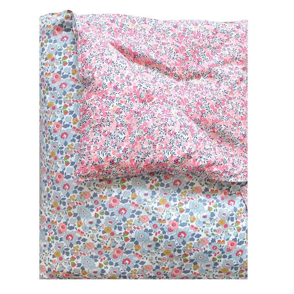 Heirloom Quilt made with Liberty Fabric BETSY GREY & WILTSHIRE PINK - Coco & Wolf