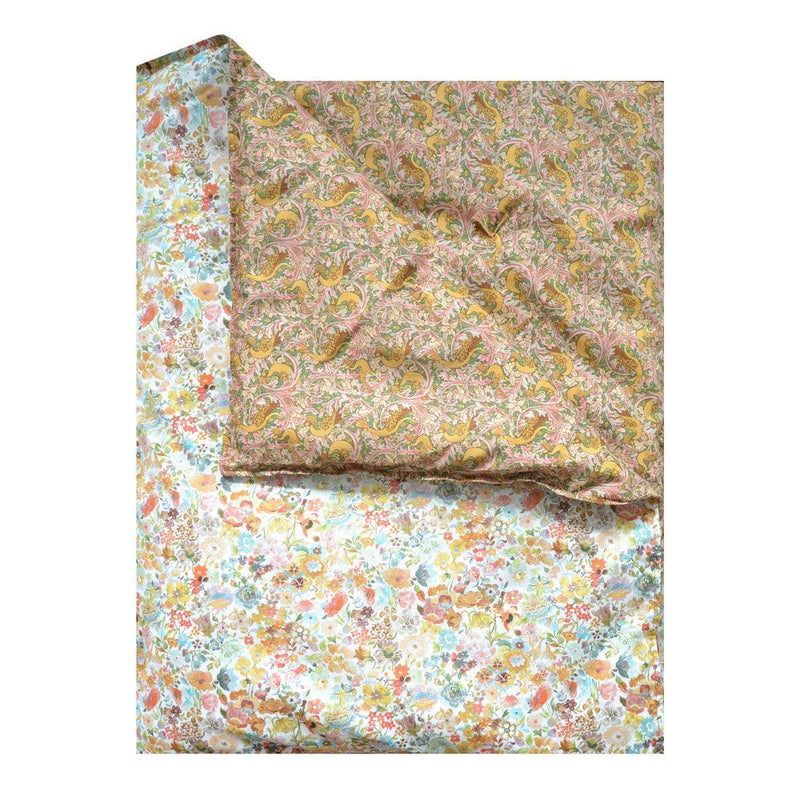 Reversible Heirloom Quilt made with Liberty Fabric CLASSIC MEADOW & EDENS AWAKENING - Coco & Wolf