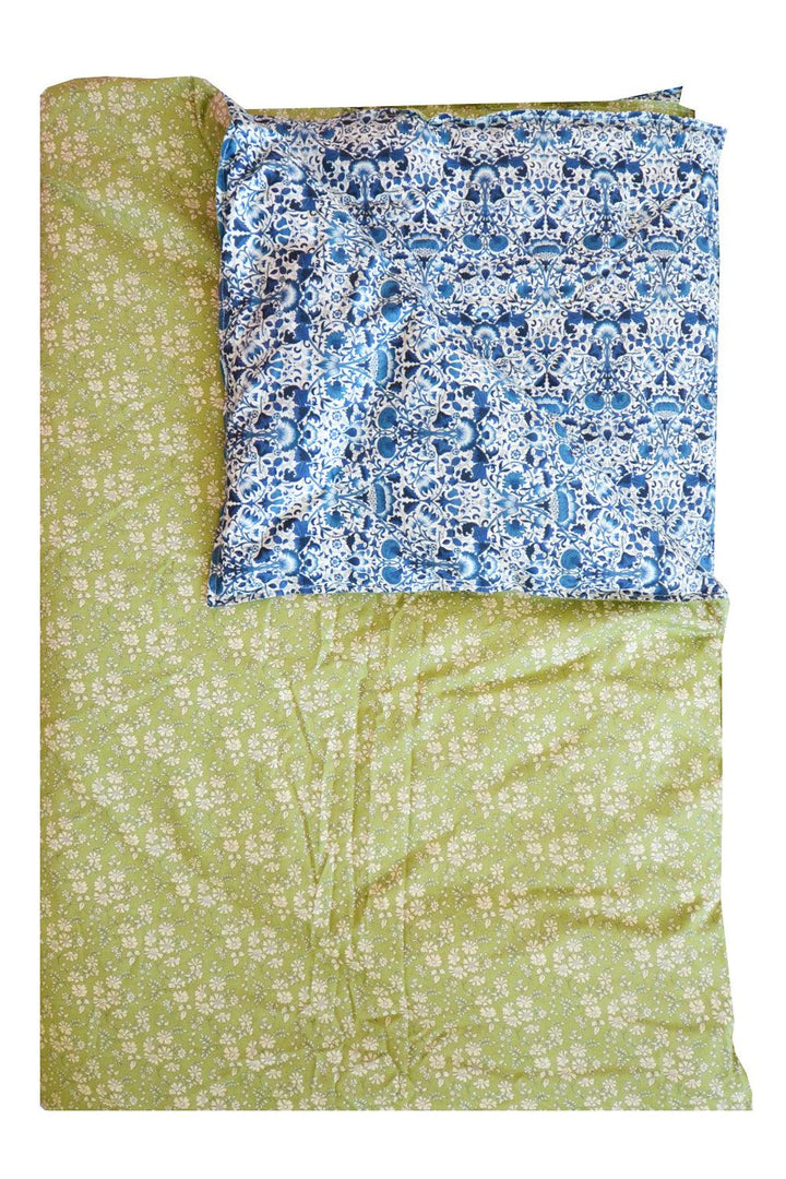 Reversible Heirloom Quilt made with Liberty Fabric LODDEN & CAPEL PISTACHIO - Coco & Wolf