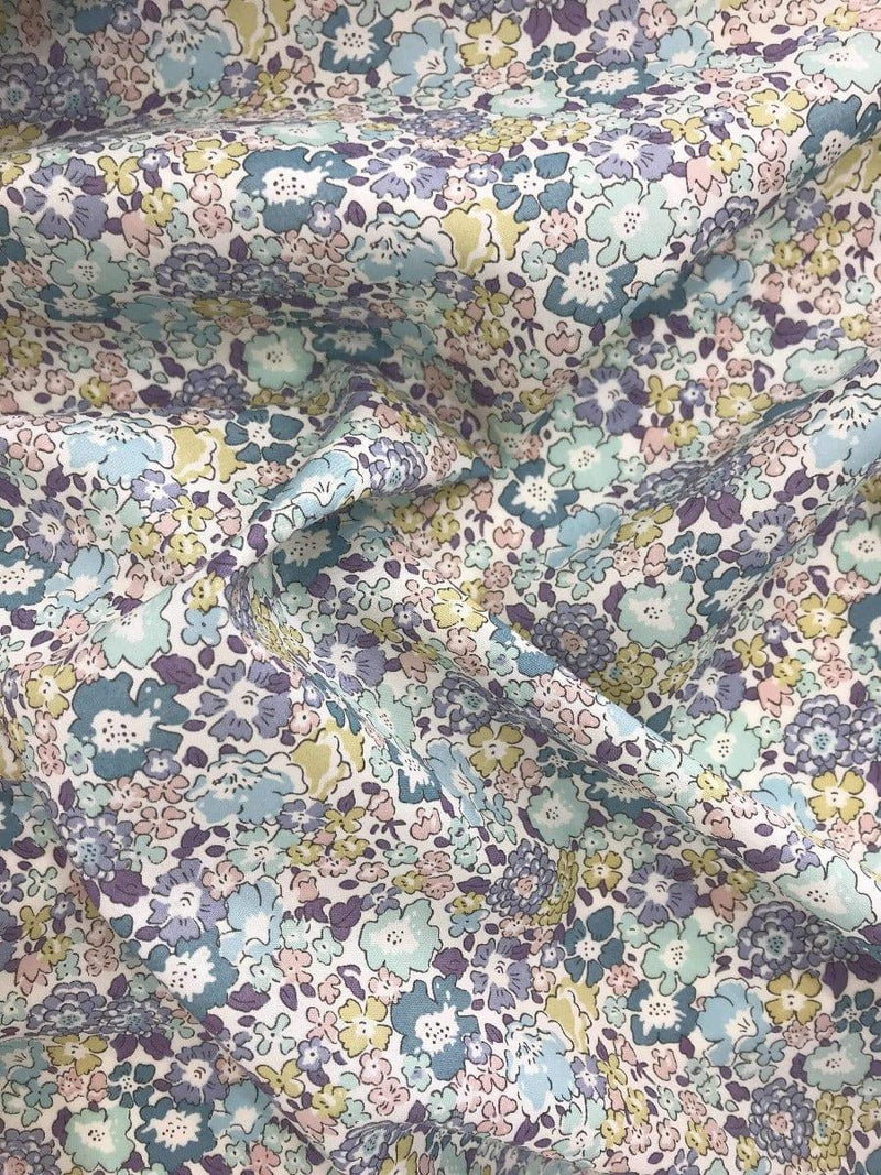 Reversible Heirloom Quilt made with Liberty Fabric MICHELLE SEA GREEN & CAPEL MUSTARD - Coco & Wolf
