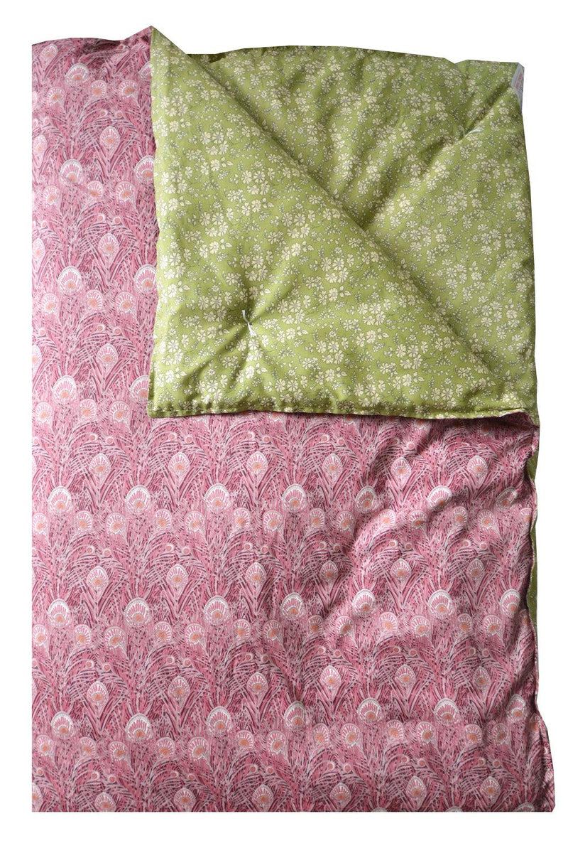 Reversible Heirloom Quilt made with Liberty Fabric QUEEN HERA & CAPEL PISTACHIO - Coco & Wolf