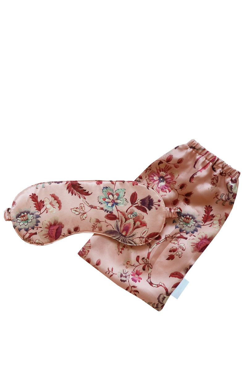 Silk Eye Mask made with Liberty Fabric JANNAH PINK