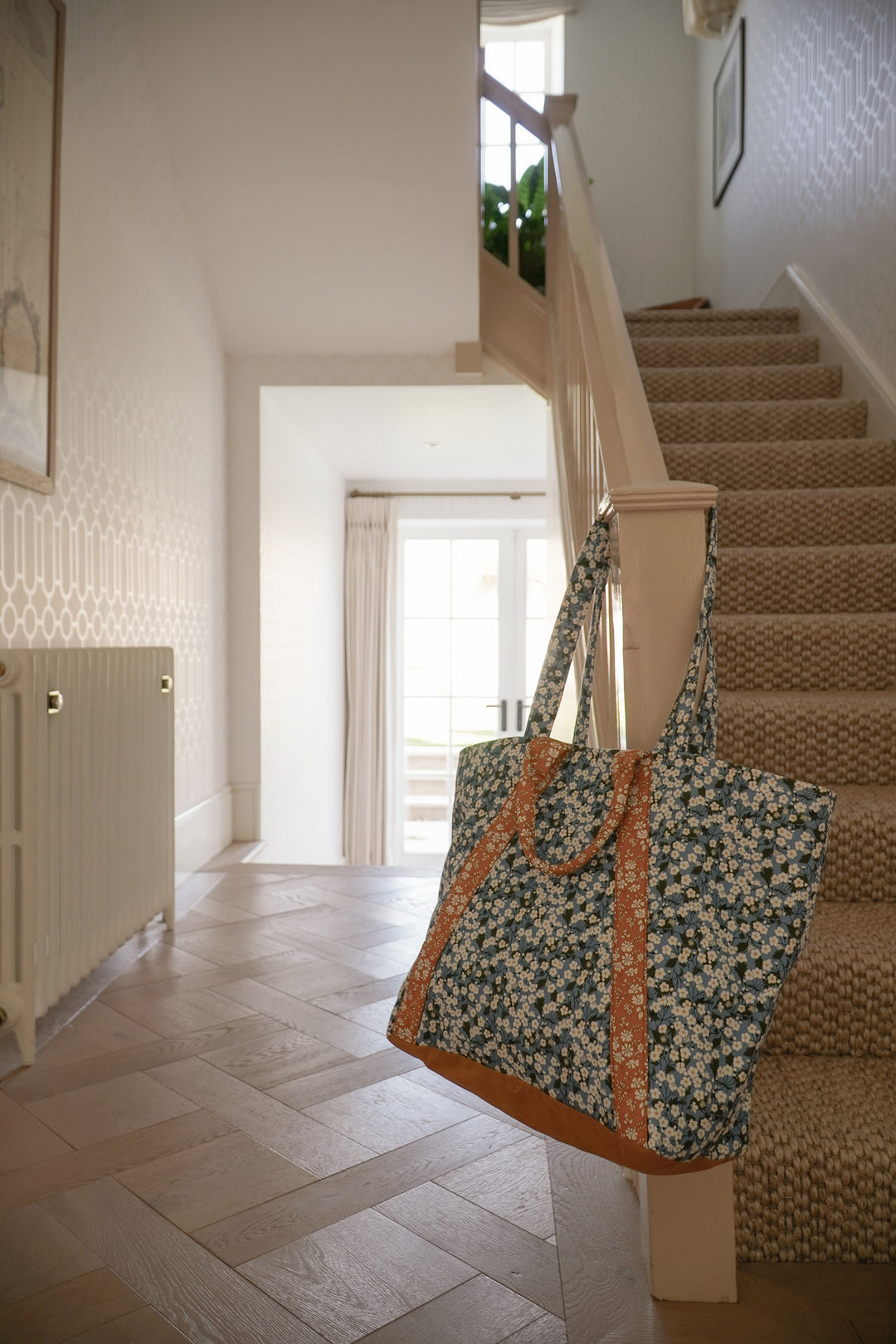 Large Canvas Tote Bag made with Liberty Fabric MITSI & CAPEL