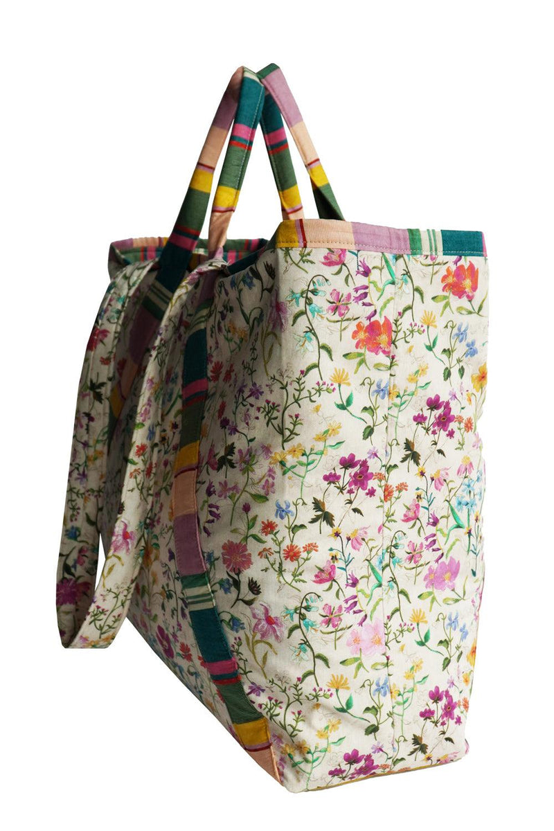 Large Tote Bag made with Liberty Fabric LINEN GARDEN & ARCHIVE SWATCH - Coco & Wolf