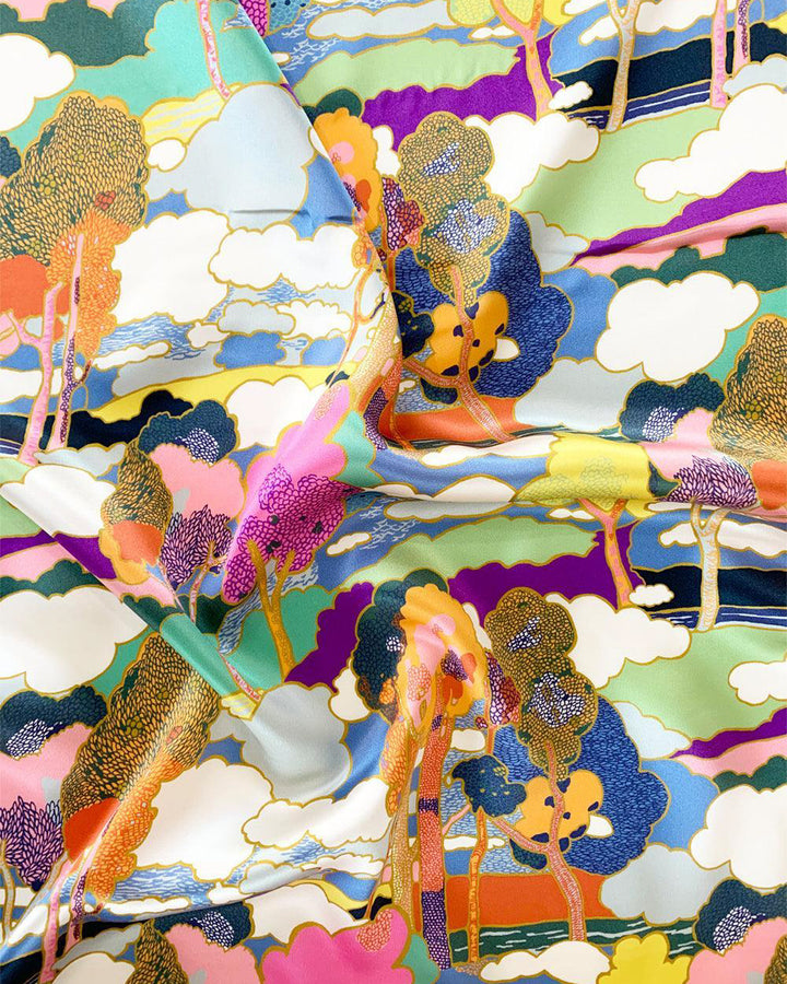 Liberty Fabric Belgravia Silk Satin PROSPECT ROAD