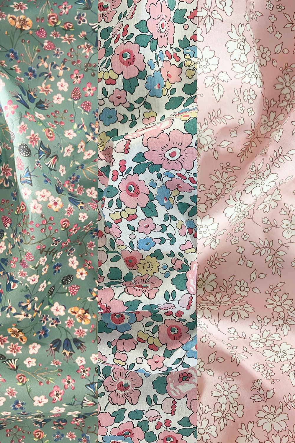 Liberty Fabric Bonville Cotton BETSY CANDY FLOSS - Coco & Wolf