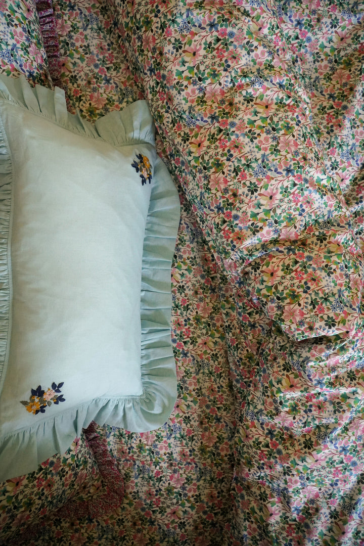 Fitted Sheet made with Liberty Fabric DREAMS OF SUMMER