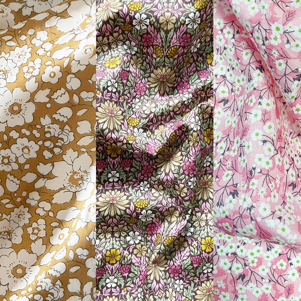 Liberty Fabric Piccadilly Poplin Cotton MOON FLOWER - Coco & Wolf