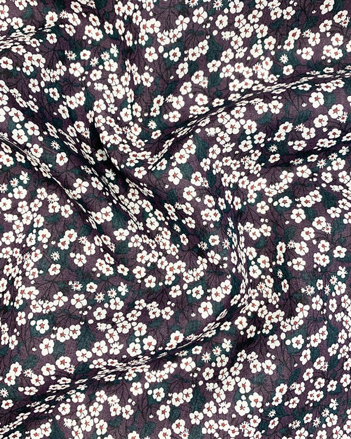 Liberty Fabric Tana Lawn® Cotton MITSI VALERIA DEEP AUBERGINE