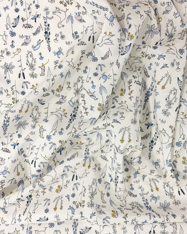 Liberty Fabric Tana Lawn® Cotton THEO BLUE