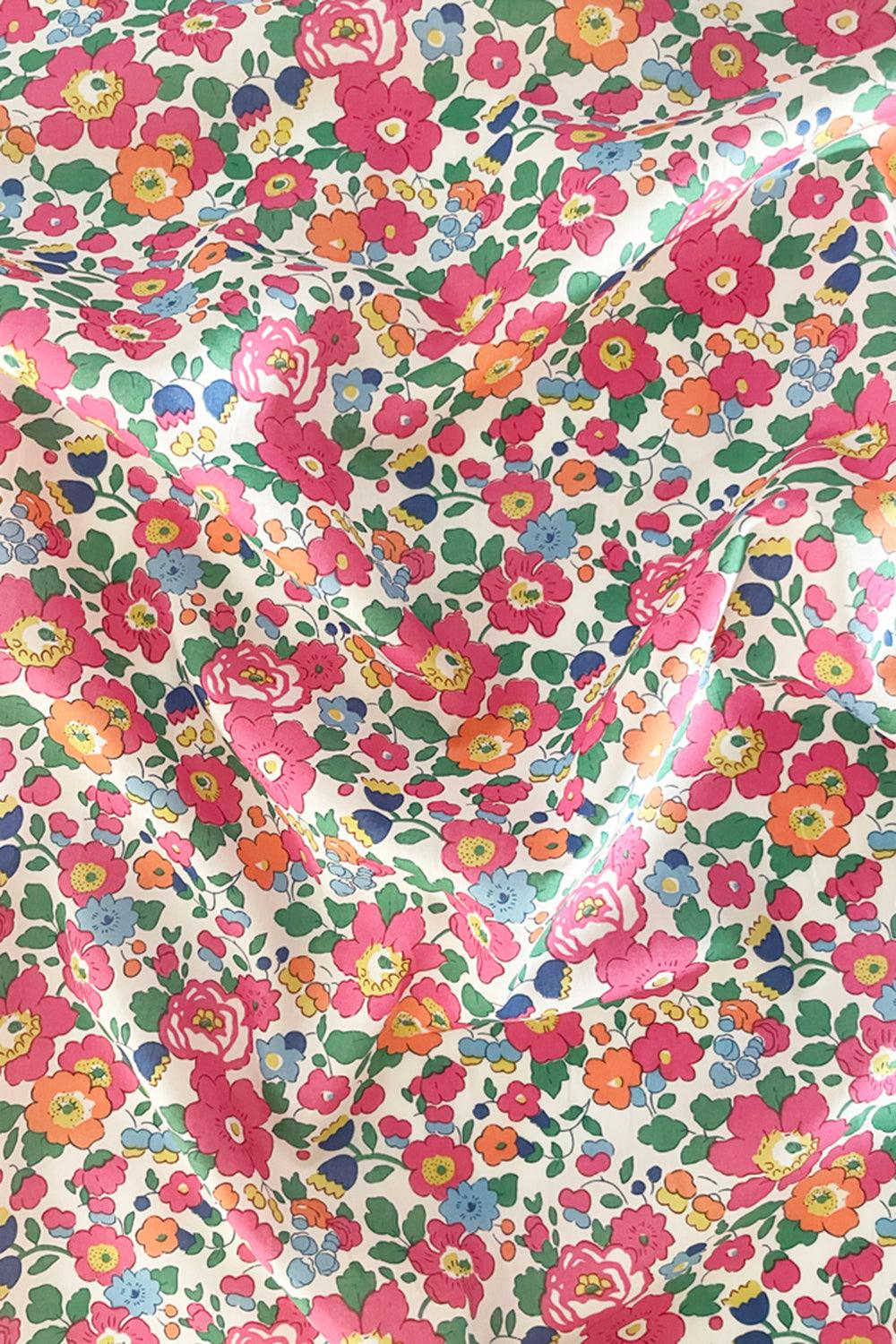 Liberty Fabric Tana Lawn® Cotton BETSY DEEP PINK - Coco & Wolf