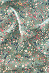 Liberty Fabric Tana Lawn® Cotton DONNA LEIGH GREEN - Coco & Wolf