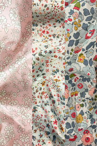 Liberty Fabric Tana Lawn® Cotton DONNA LEIGH SILVER - Coco & Wolf