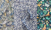 Liberty Fabric Tana Lawn® Cotton FLORAL STENCIL NAVY - Coco & Wolf