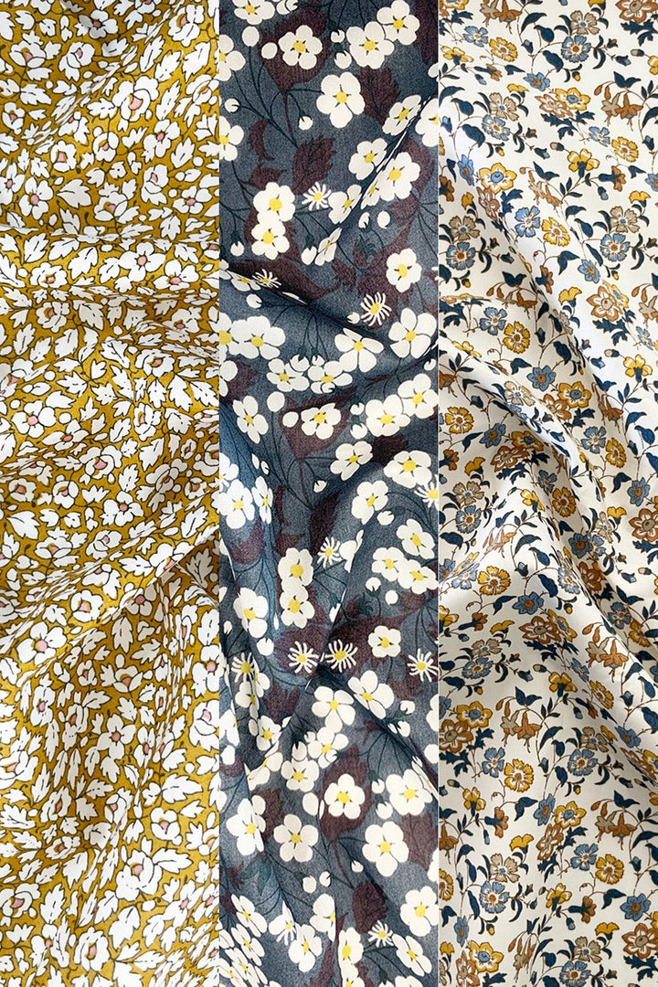 Liberty Fabric Tana Lawn® Cotton MITSI CHARCOAL - Coco & Wolf