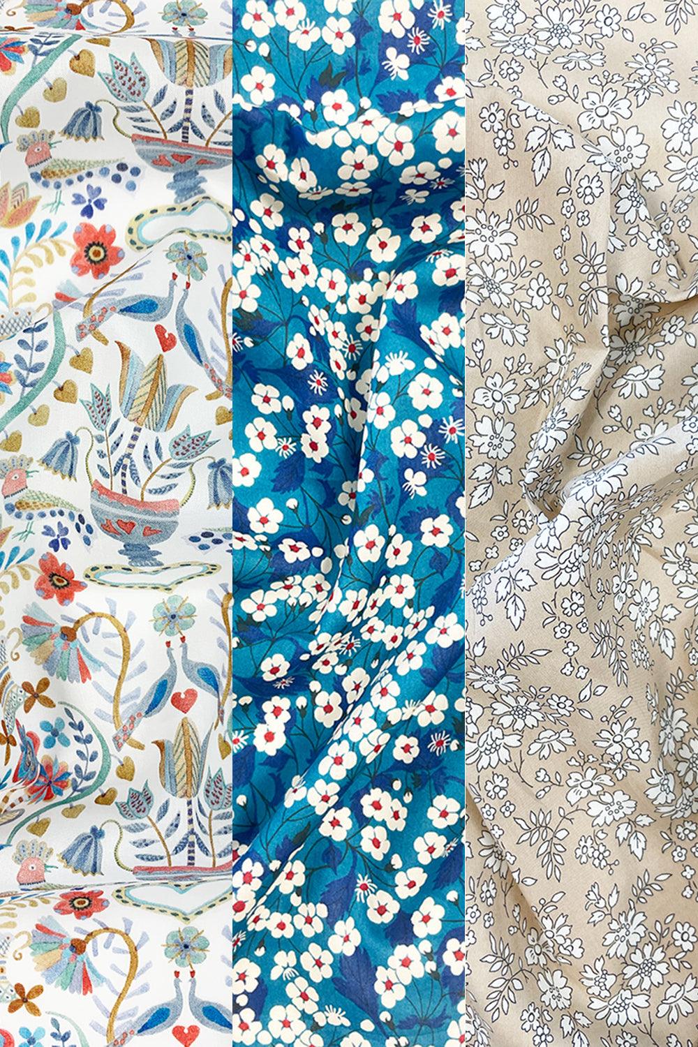 Liberty Fabric Tana Lawn® Cotton MITSI DEEP SEA - Coco & Wolf