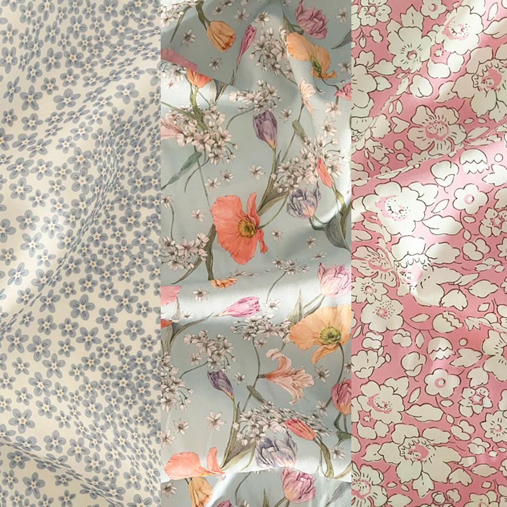 Liberty Fabric Tana Lawn® Cotton SPRING BLOOMS POWDER BLUE - Coco & Wolf