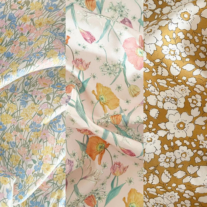 Liberty Fabric Tana Lawn® Cotton SPRING BLOOMS POWDER PINK - Coco & Wolf